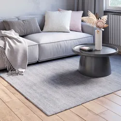 Wollteppich »Isra«, rechteckig, 1,5 mm Höhe, Kurzflor, Handweb Teppich, meliert, reine Wolle, handgewebt, 57641333-0 grau 1,5 mm