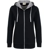 HAKRO® Hakro Damen Kapuzenjacke Bonded - - schwarz