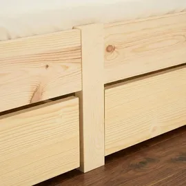 Homestyle4u Holzbett 160 x 200 cm Braun
