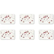 Excelsa Merry Christmas Set mit 6 Tischsets, Polypropylen