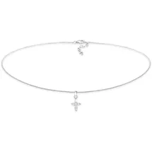 Elli Choker Kreuz Religion Zirkonia 925 Silber