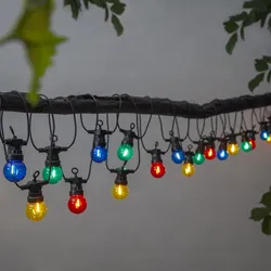 LED Lichterkette CIRCUS - 20 kleine bunte Kugeln - Filament LED - 8,8m - inkl.Trafo - outdoor