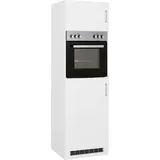 kochstation Kühlumbauschrank KS-Paris 60 x 60 x 200 cm Weiß