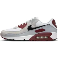 Nike Herren AIR MAX 90 Sneaker, White/Black-Dark Team Red-Pure Platinum, 41 EU - 41 EU