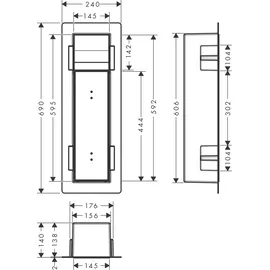 Hansgrohe WC-Bürstengarnitur XtraStoris Rock Mattweiß (56062700)