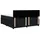 vidaXL Boxspringbett mit Matratze Schwarz 180x200 cm Samt