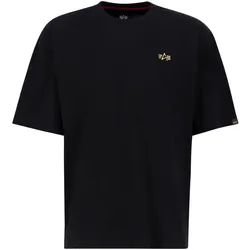 T-Shirt ALPHA INDUSTRIES "Alpha Industries Men - T-Shirts 3D Small Logo T-Shirt", Herren, Gr. M, schwarz, Obermaterial: 100% Baumwolle, Kurzarm, Shirts