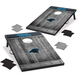 Wild Sports Tailgate Toss-Gray Wood NFL Carolina Panthers Heckklappenwerfer, graues Holz-Design, Teamfarbe, Einheitsgröße