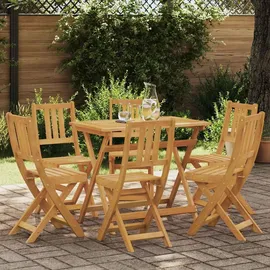 vidaXL Außen Bistro-Stühle 6 pcs Natur Massivholz Akazie