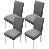 DAZSIAZ Stuhlhussen für Esszimmer, Universelle Stuhlhussen für Esszimmerstühle, Katzenkratzfest, Waschbar, Stretch-Möbelschutz für Küche, Hotel und Konferenzraum(Dark Gray,4 pcs)