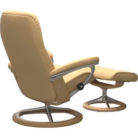 Stressless Fußhocker STRESSLESS "Consul", gelb, B:54cm H:41cm T:39cm, Hocker, Fußhocker, mit Signature Base, Gestell Eiche