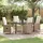 vidaXL Garten Essgruppe mit Kissen 5 pcs Beige Poly Rattan vidaXL