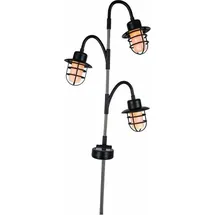 Lumi Jardin Solarleuchte Kunststoff Höhe 74 cm 1 Stück schwarz