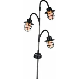 Lumi Jardin Solarleuchte Kunststoff Höhe 74 cm 1 Stück schwarz