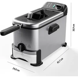 Costway Fritteuse 2000W schwarz