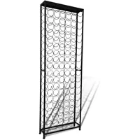 vidaXL Weinregal 108 Flaschen Metall Schwarz