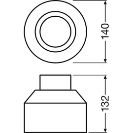 Osram Lampenschirm Cup P20 14 cm schwarz und weiß
