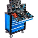 ADB LIGHTNING Werkstattwagen befüllt blau 7 Schubladen