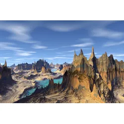 Fototapete PAPERMOON "PLANETEN-FUTURISTISCH WELTRAUM MOND GALAXIE UNIVERSUM", bunt, B:3,50m L:2,60m, Vlies, Tapeten