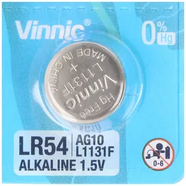 Vinnic Knopfzelle AG10 65 mAh 10 St.