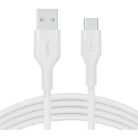 Belkin BoostCharge Flex USB C Kabel für iPhone 16, iPhone 15, Samsung Galaxy S24, S24 Ultra, Note, Google Pixel, iPad Pro, 2 m – Weiß