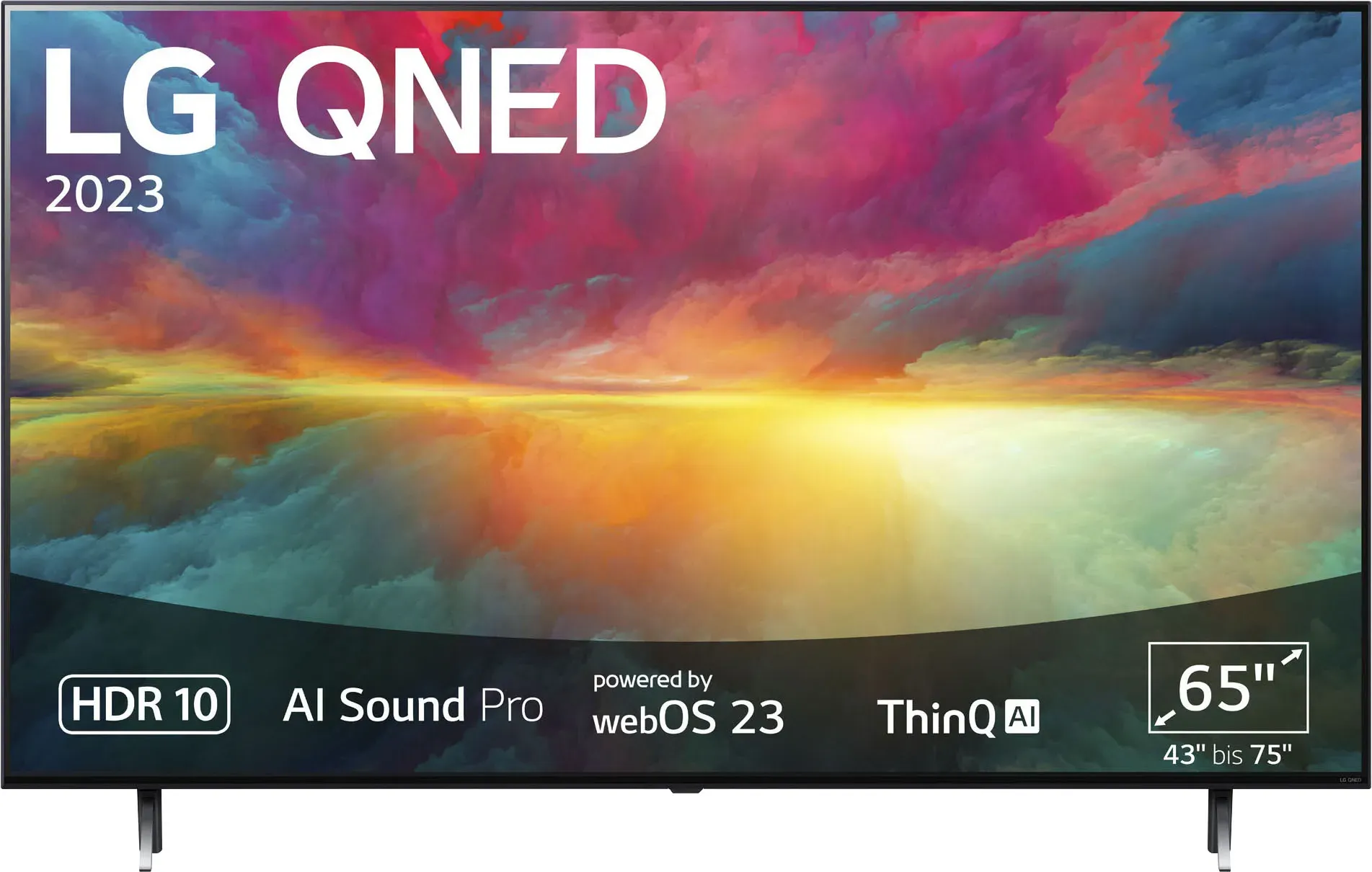 E (A bis G) LG QNED-Fernseher "65QNED756RA" Fernseher QNED,α5 Gen6 4K AI-Prozessor,HDR10,HDMI 2.0,Single Triple Tuner schwarz 4k Fernseher