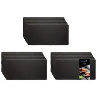 eGenuss 18er-Set Schieferplatten Dessertteller Sushi Geschirr schwarz Teller Schiefer Serviertablett 30x15 cm