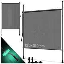 Kesser Windschutz 120 x 310 cm grau
