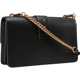 PINKO Love One Mini Umhängetasche Baumwolle/Leather Black/Gold