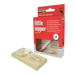 Pest-Stop Little Nipper® Mouse Trap Mausefallen Holz PSLNMB , 1 Packung = 2 Fallen