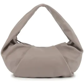 LES VISIONNAIRES Greta Essential Schultertasche Leder 43 cm grau
