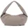 LES VISIONNAIRES Greta Essential Schultertasche Leder 43 cm grau