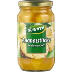 dennree Ananasstücke im eigenen Saft bio 350g