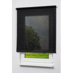 Lysel Outlet - Basisrollo Holzdekor Streifen Schwarz (B x H) 60cm x 190cm