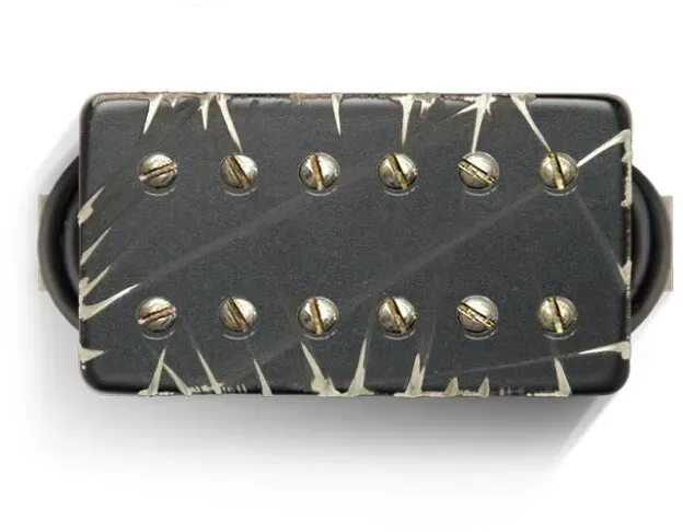 Bare Knuckle Pickups - Juggernaut Humbucker Set Black Battleworn Cover