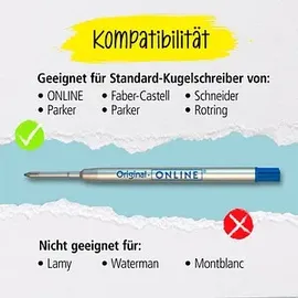 Online Schreibgeräte Kugelschreibermine M 6 St. Schwarz/Blau