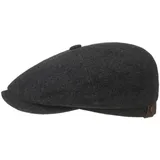 Stetson Hatteras Noir Schirmmütze Damen/Herren - Flatcap mit Wolle Kaschmir - Wollmütze Herbst/Winter - Ballonmütze mit Flanelfutter - Flat Cap anthrazit 57 cm - 57