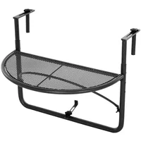 Outsunny Balkonhängetisch 60 x 50 x 45 cm Schwarz/Weiß