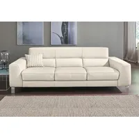 Calia Italia 3-Sitzer CALIA ITALIA "Simon, toller Sitzkomfort, italienisches Designsofa", beige (bianco latte), B:232cm H:81cm T:94cm, Leder SORRENTO - 100% Leder;Leder BULL - 100% Leder, Sofas, in zwei Lederqualitäten