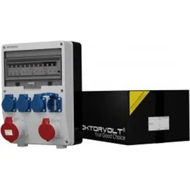 Doktorvolt Baustromverteiler 16A 32A 4x230V Stromverteiler mit Mennekes-Steckdosen FI-Schalter LS-Schalter Doktorvolt