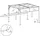 vidaXL Pergola 3 x 3 m inkl. 1 Seitenteil Cremeweiß