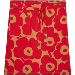 Marimekko - Pieni Unikko Schürze, braun / rot