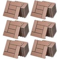 CASARIA WPC Fliesen 66er-Set Mosaik Terrakotta