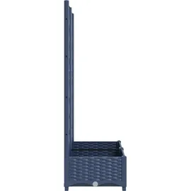 vidaXL Pflanzkübel mit Spalier 80 x 40 x 121,5 cm Blaugrau