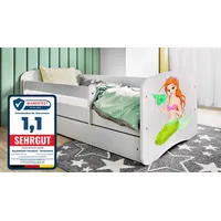 raumhirsch furniture Kinderbett Meerjungfrau 80 x 180 cm Holzwerkstoff weiß