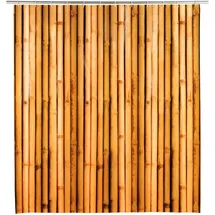 Wenko Duschvorhang Bambusa 180 x 200 cm braun
