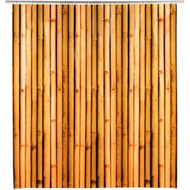 Wenko Duschvorhang Bambusa 180 x 200 cm braun