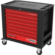 KS Tools PERFORMANCEplus P20 SCHWARZ/ROT Werkstattwagen mit 8 Schubladen