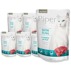 DOLINA NOTECI PIPER Thunfischbeutel 10x100g Nassfutter für Katzen nach der Sterilisation