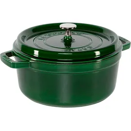 Staub Cocotte 24 cm rund basilikumgrün